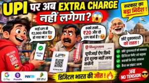 🚨 UPI वालों के लिए बड़ी खबर! अब पेमेंट पर एक्स्ट्रा चार्ज का झंझट नहीं? 😱💸